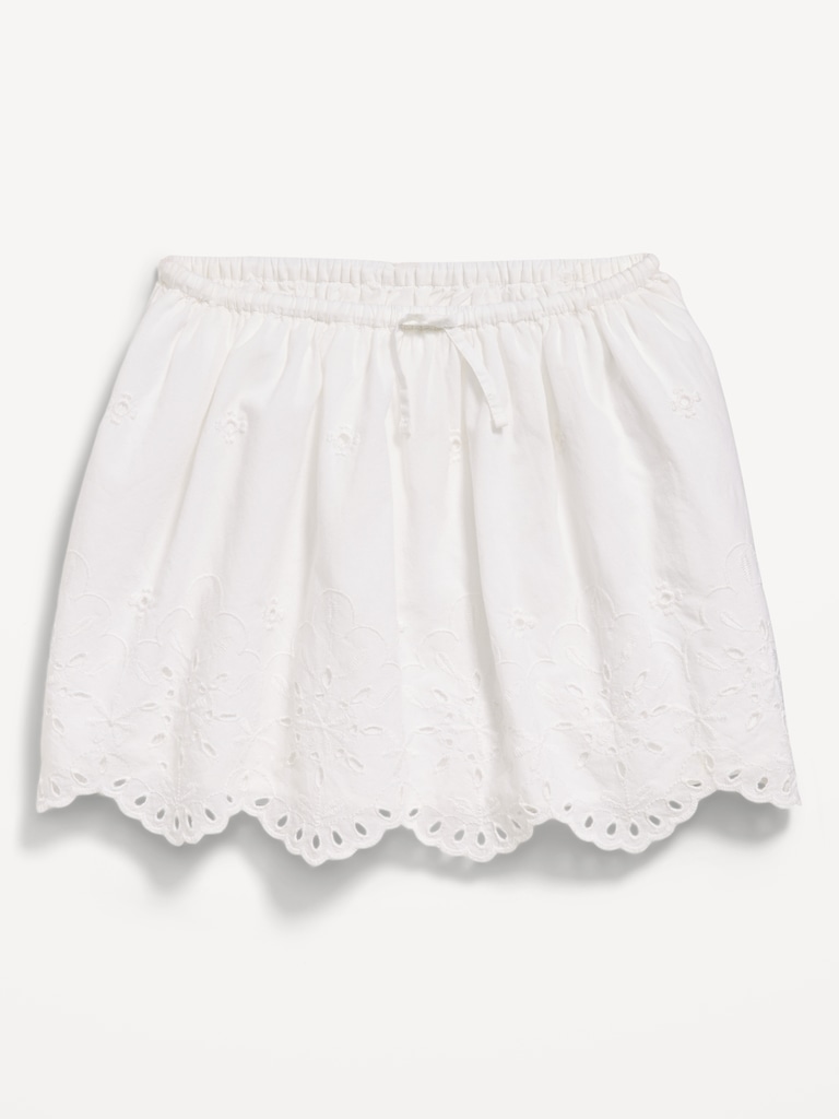 Eyelet Trim Skirt for Girls