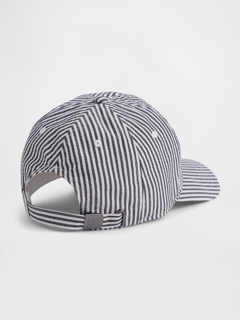 Jean-Michel Basquiat Stripe Baseball Hat