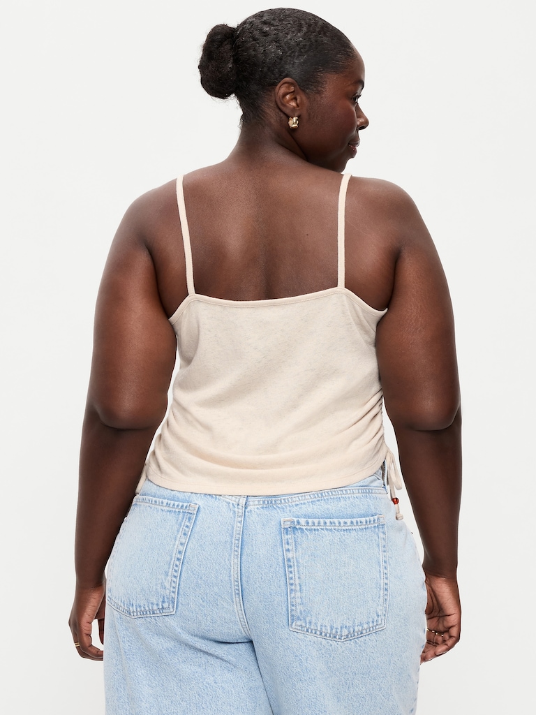 Shirred Side Cami Tank Top