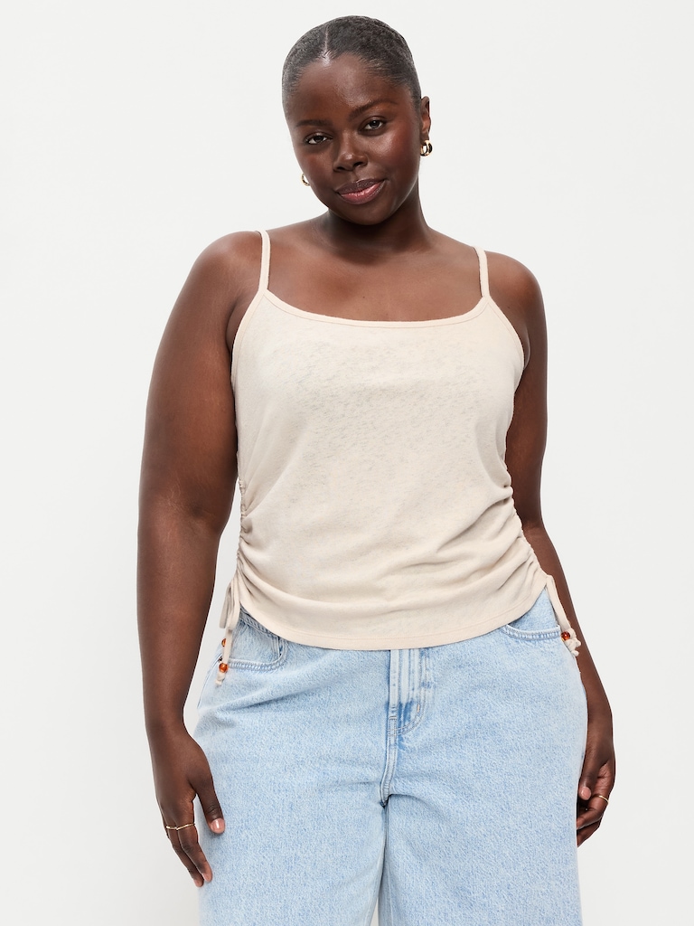 Shirred Side Cami Tank Top