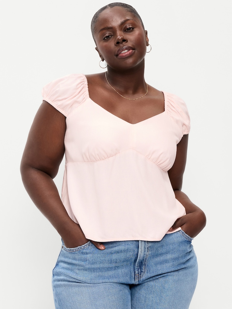 Fitted Cap-Sleeve Top