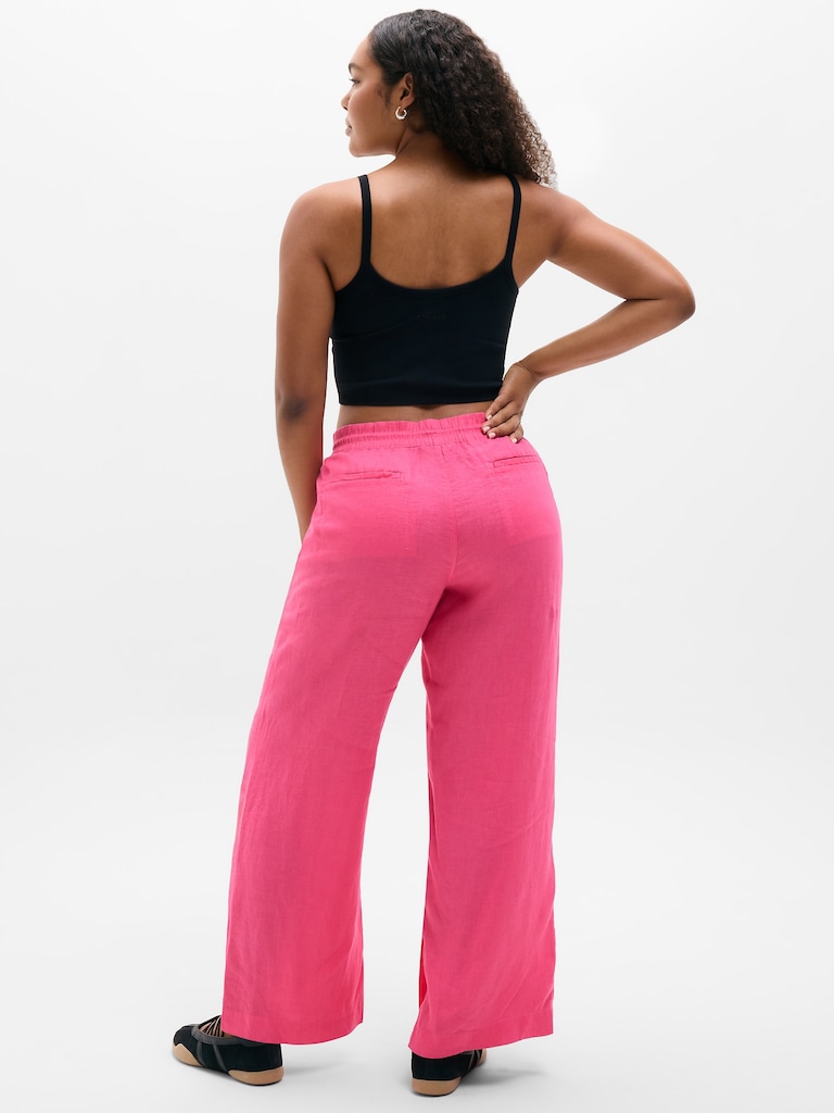 Retreat Linen High Rise Wide Leg Pant