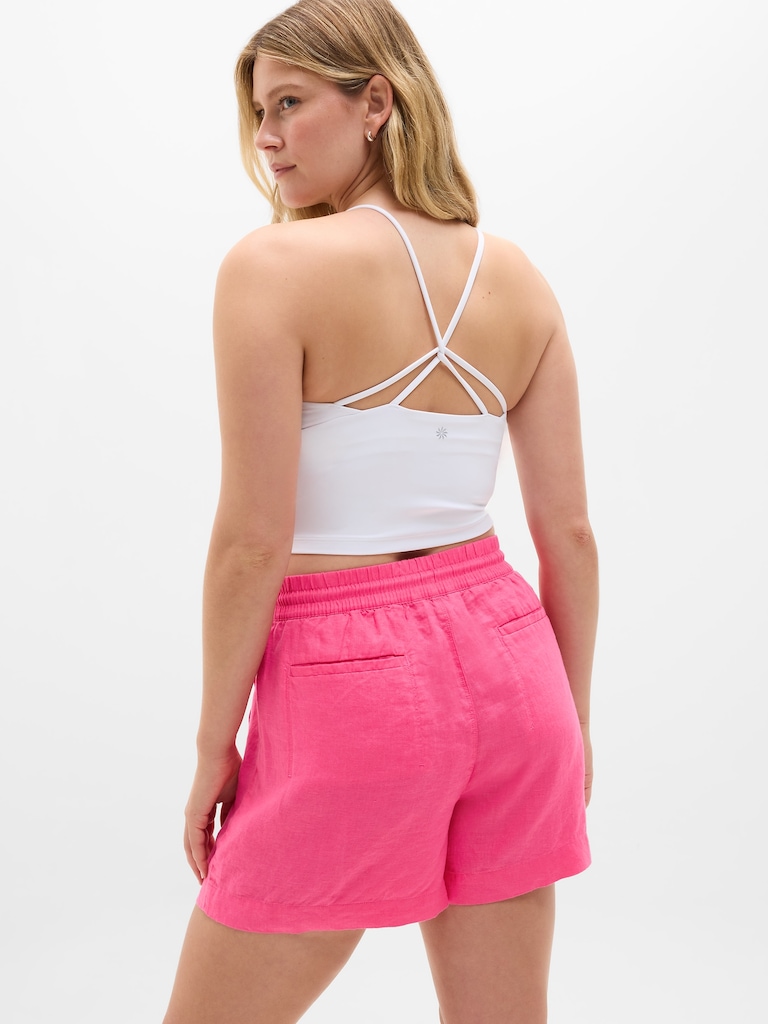 Retreat Linen Mid Rise 4" Short