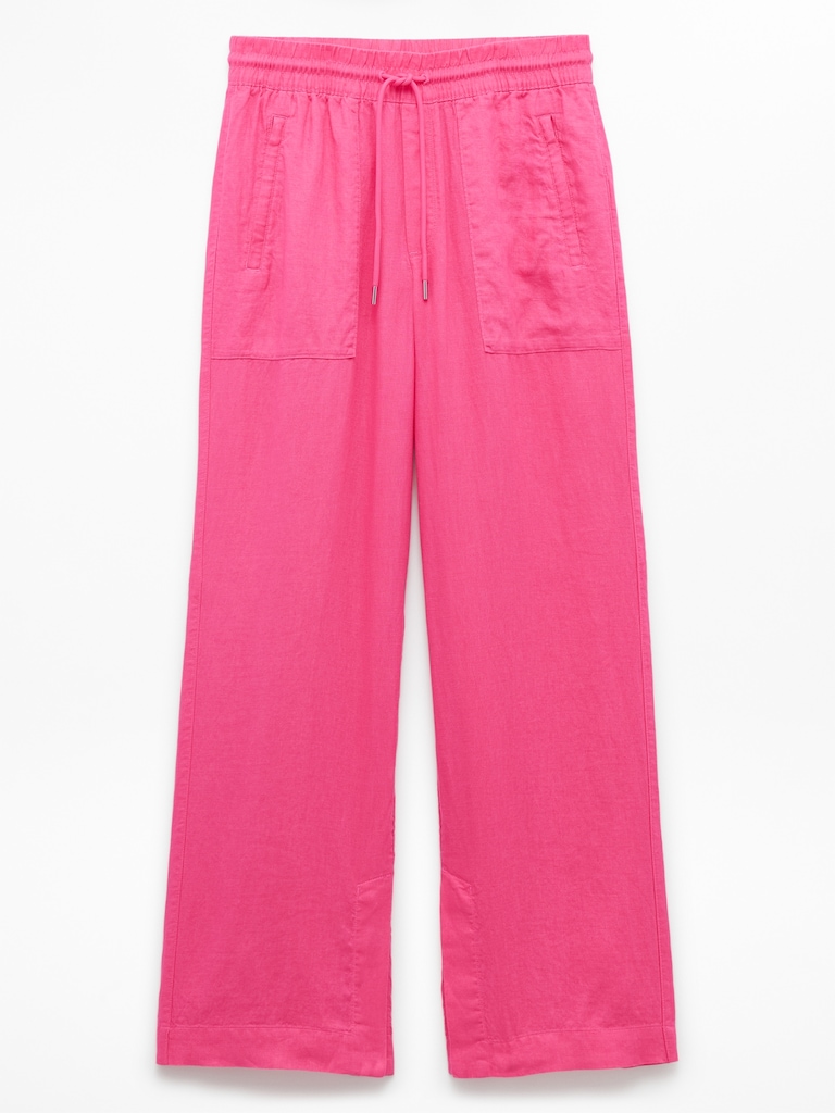 Retreat Linen High Rise Wide Leg Pant