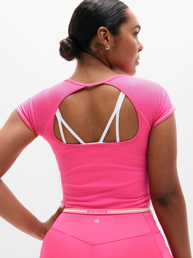 Recharge Seamless Open Back Tee