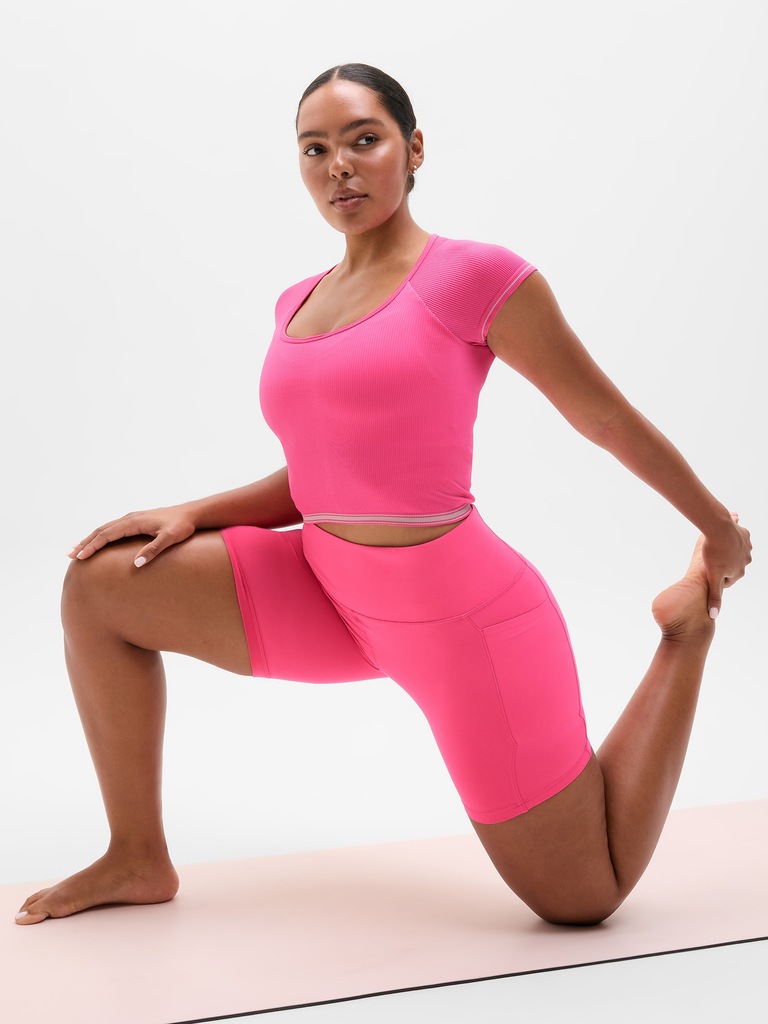 Recharge Seamless Open Back Tee