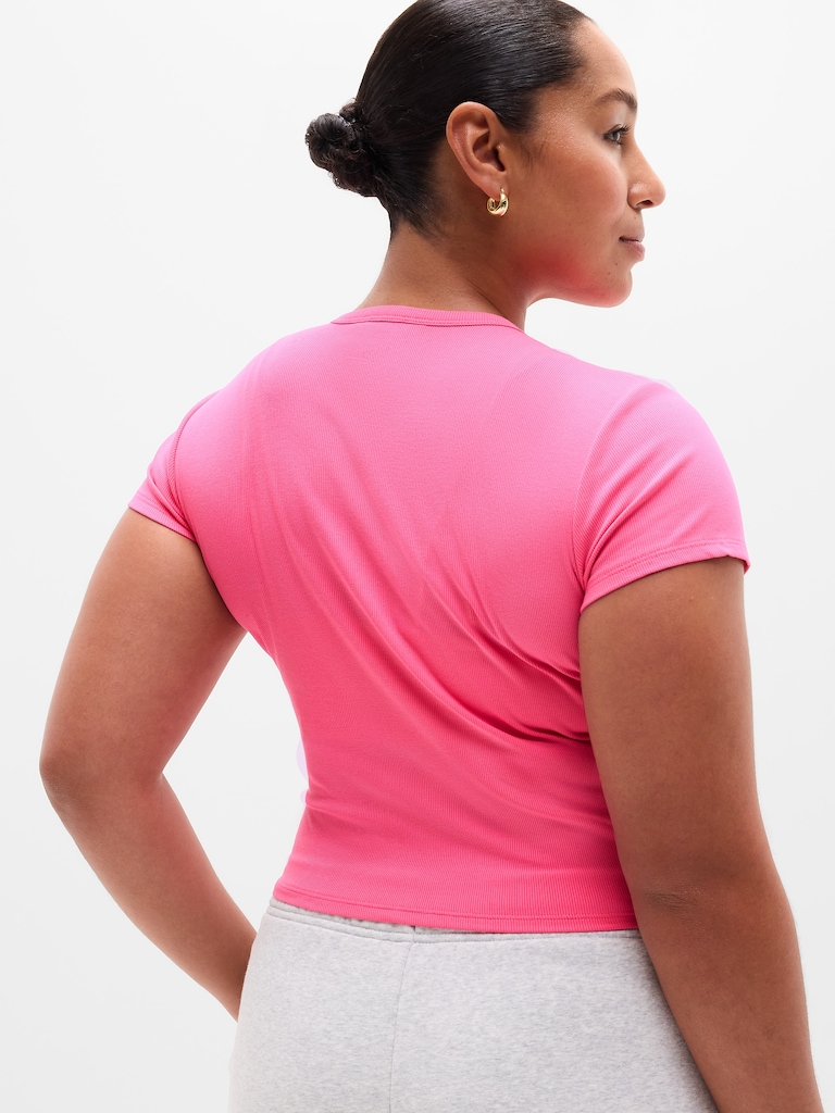 Signature Rib Crop Tee