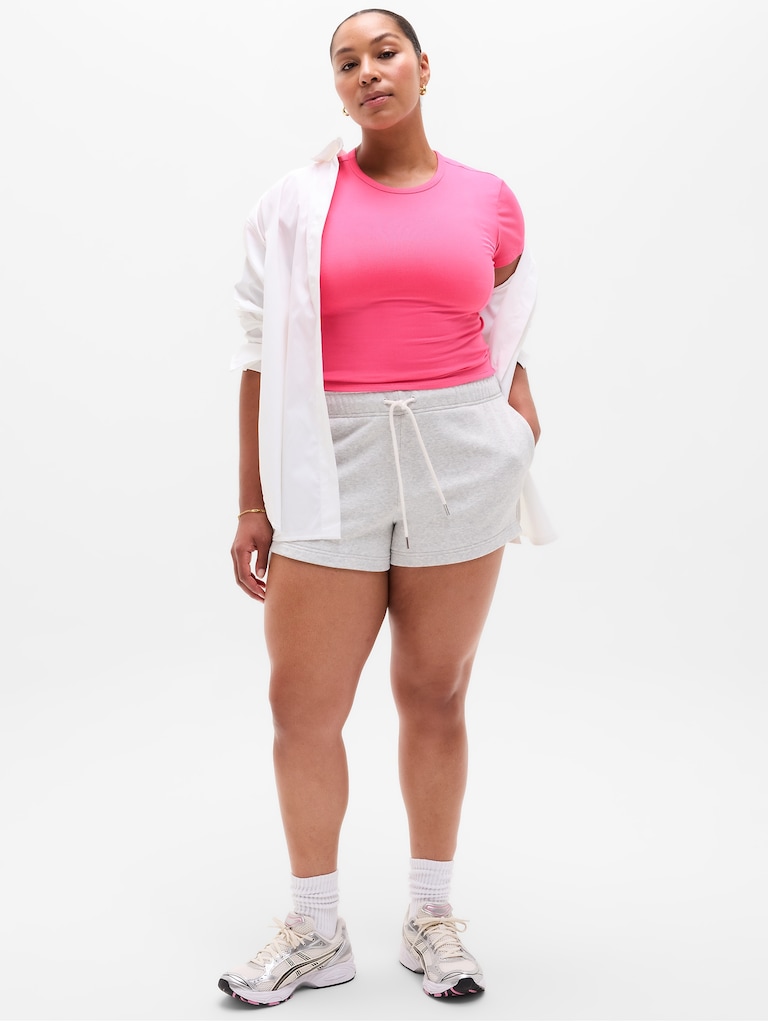 Signature Rib Crop Tee