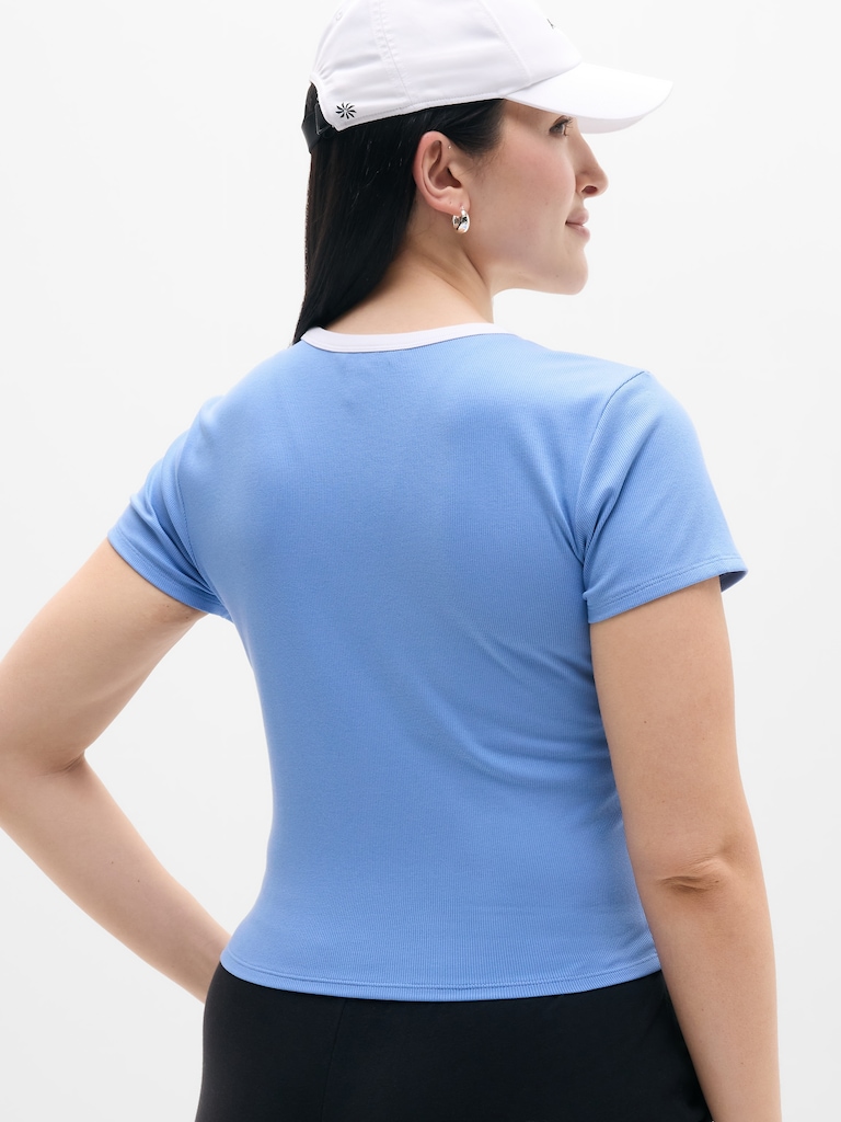 Signature Rib Crop Tee