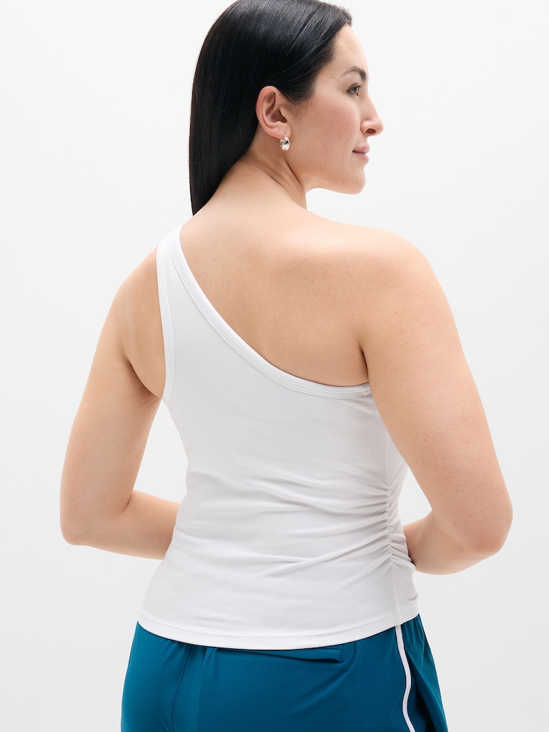 Signature Rib Asym One Shoulder Support Top