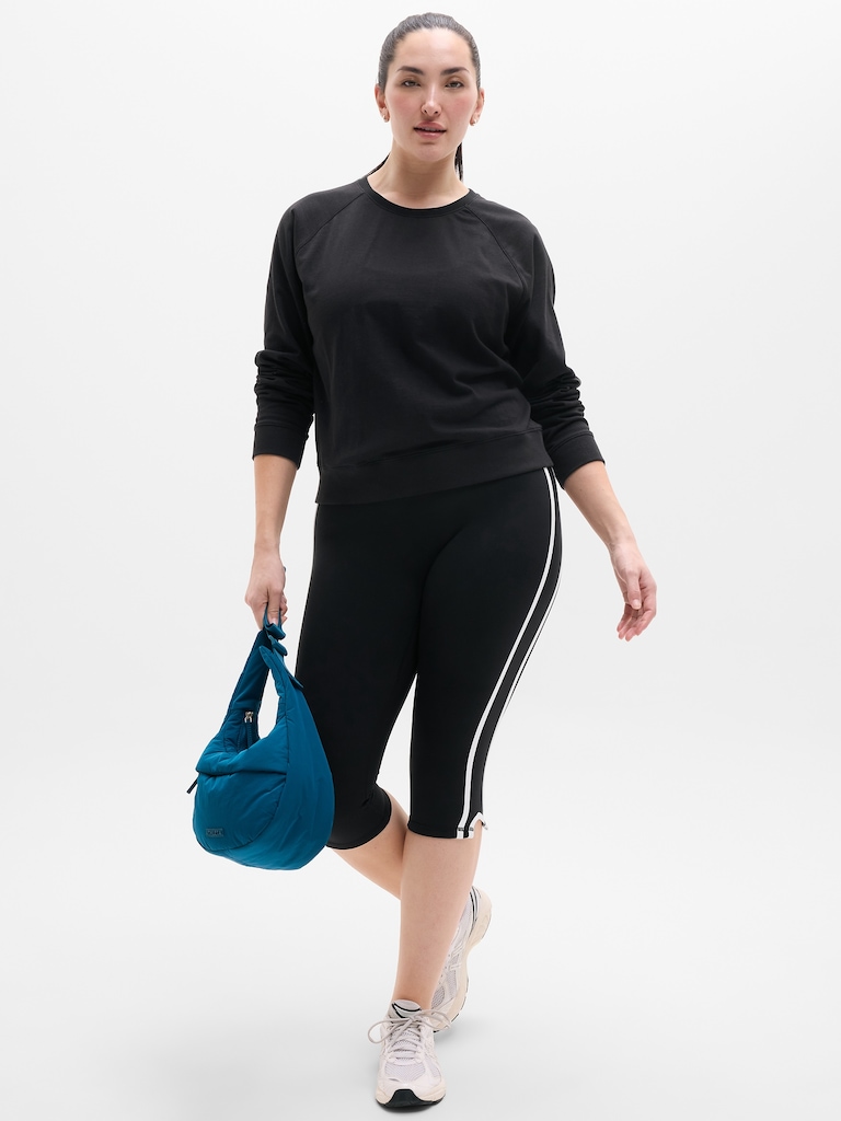 Airy Cotton Terry Crew Sweatshirt