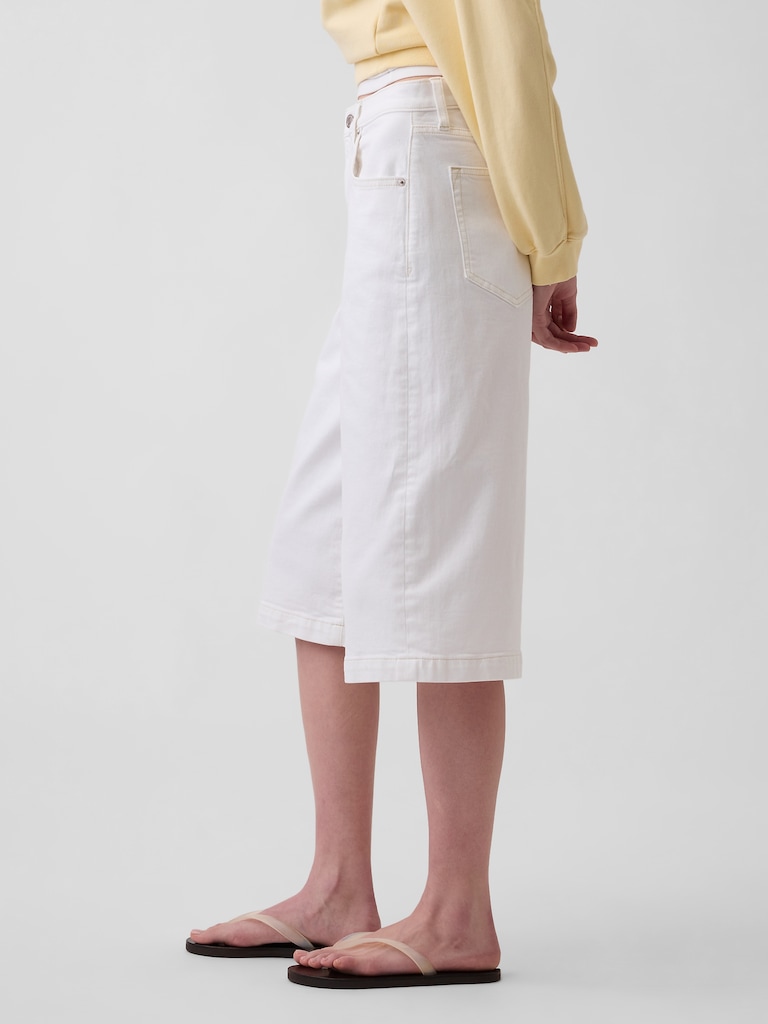 High Rise Culotte Jeans