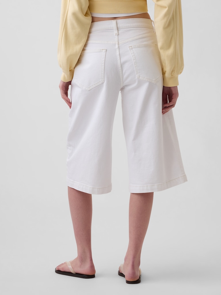 High Rise Culotte Jeans
