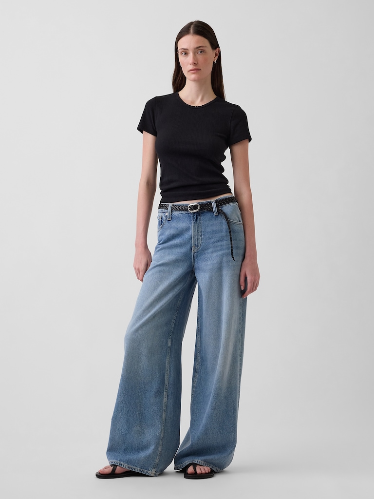 Pointelle Crewneck T-Shirt