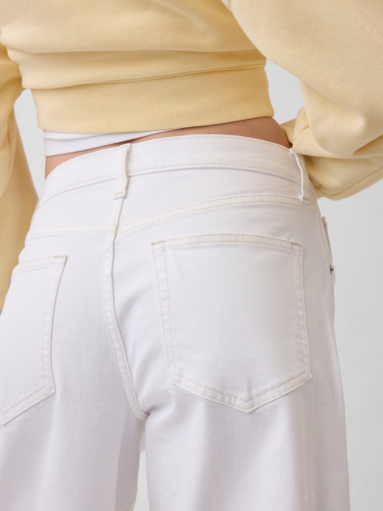 High Rise Culotte Jeans