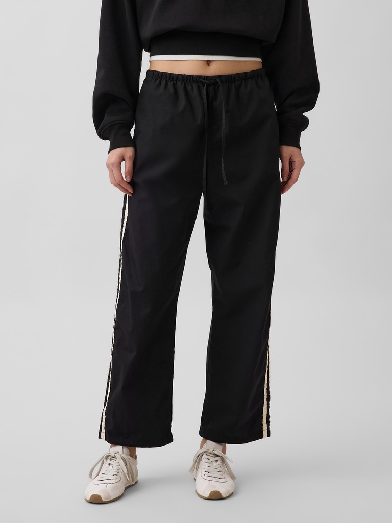 Organic Cotton Poplin Relaxed Easy Stripe Pants