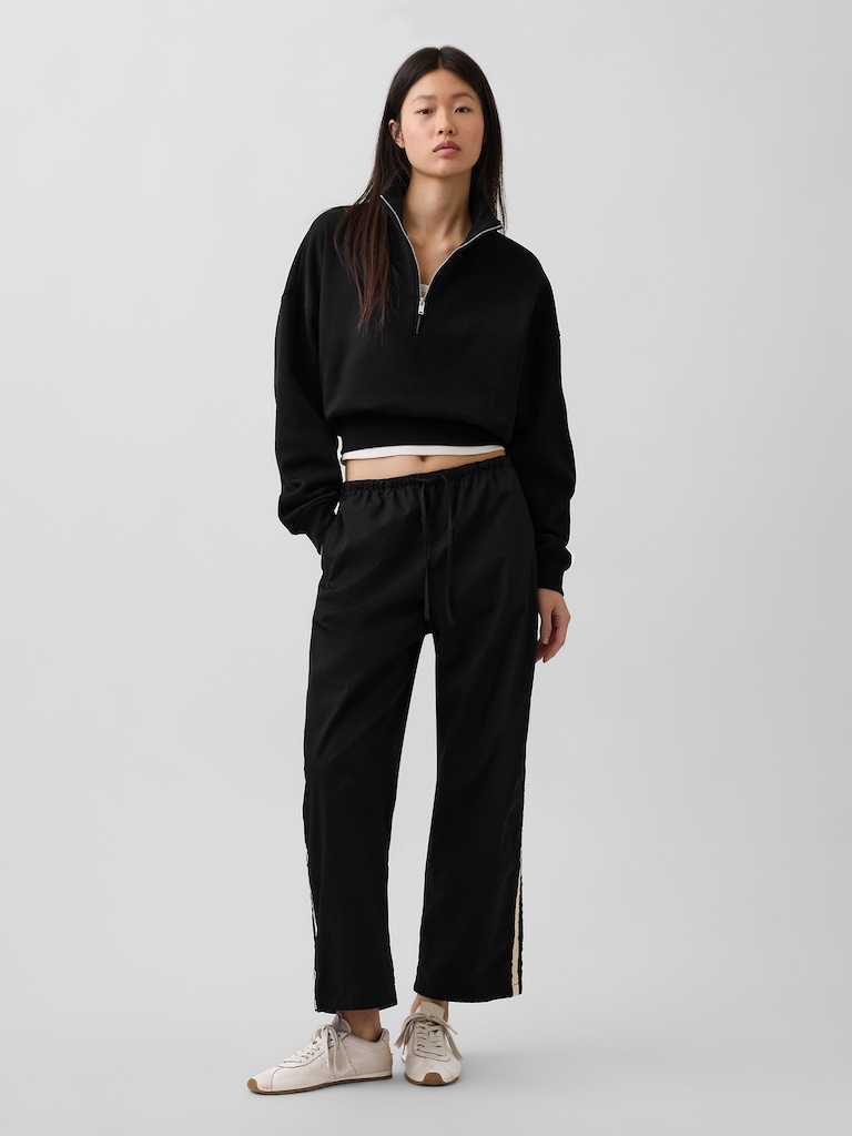 Organic Cotton Poplin Relaxed Easy Stripe Pants