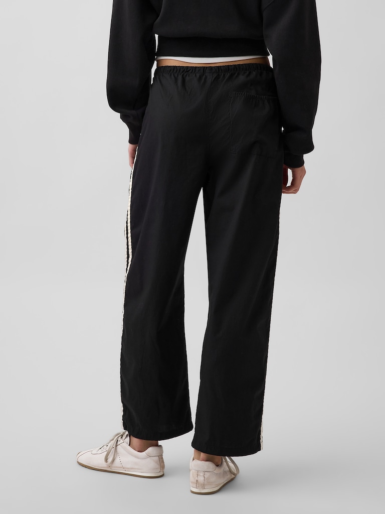 Organic Cotton Poplin Relaxed Easy Stripe Pants