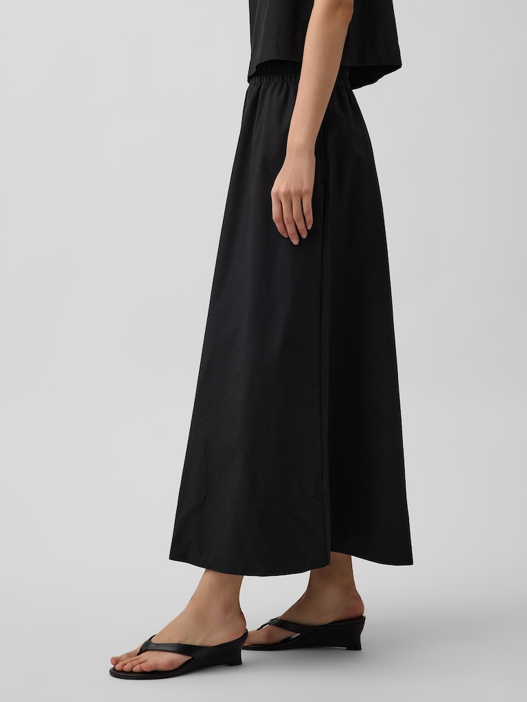 Poplin Maxi Skirt