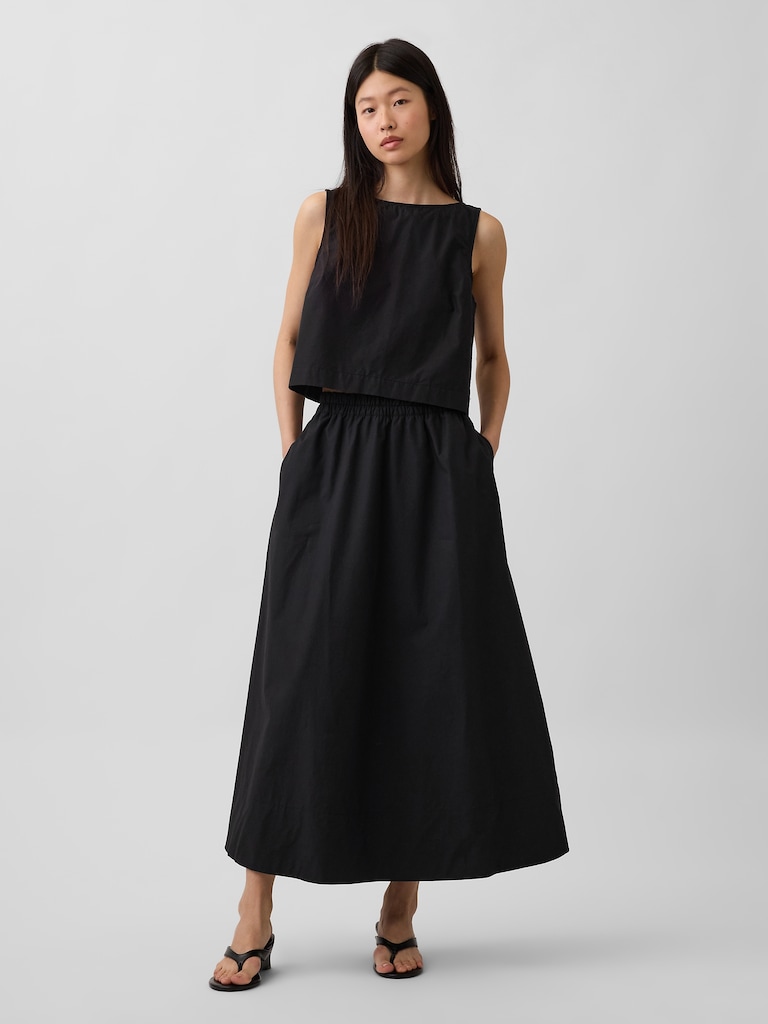 Poplin Maxi Skirt