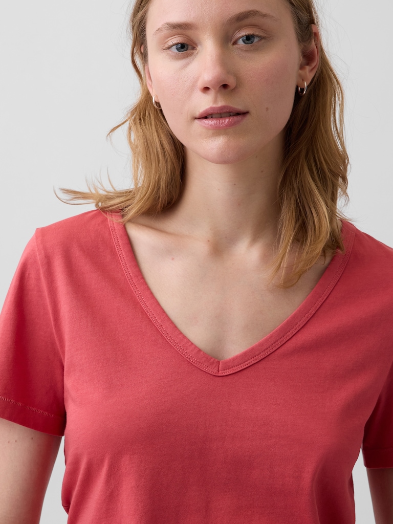 Organic Cotton VintageSoft V-Neck T-Shirt