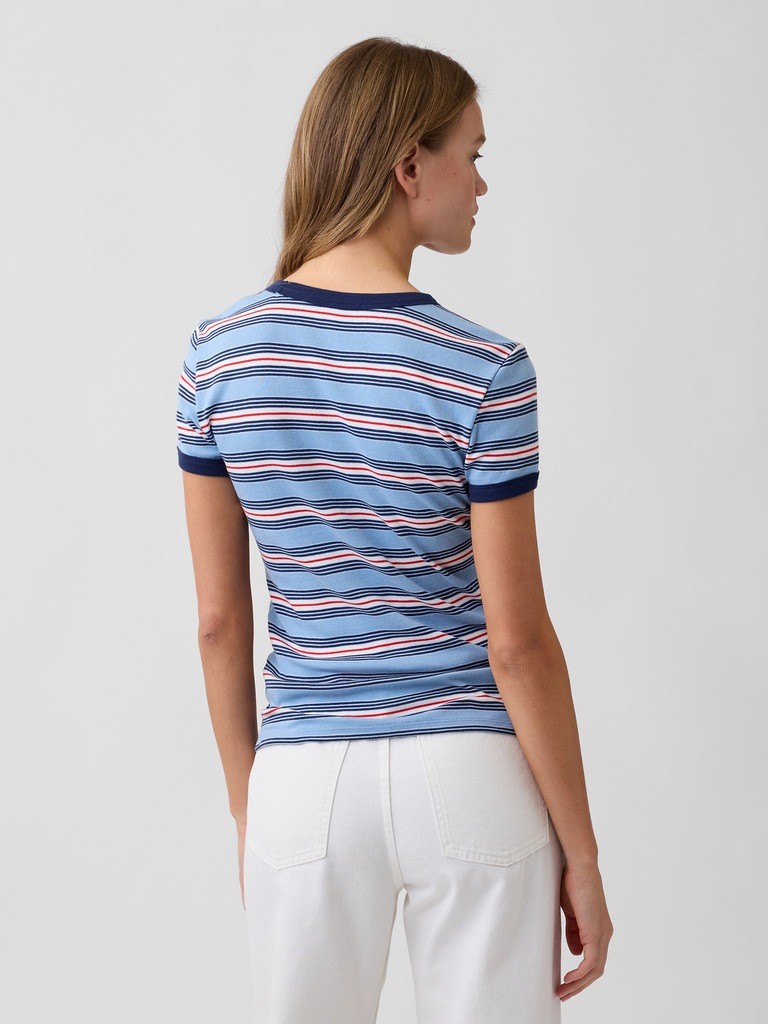 Modern Ribbed Crewneck T-Shirt