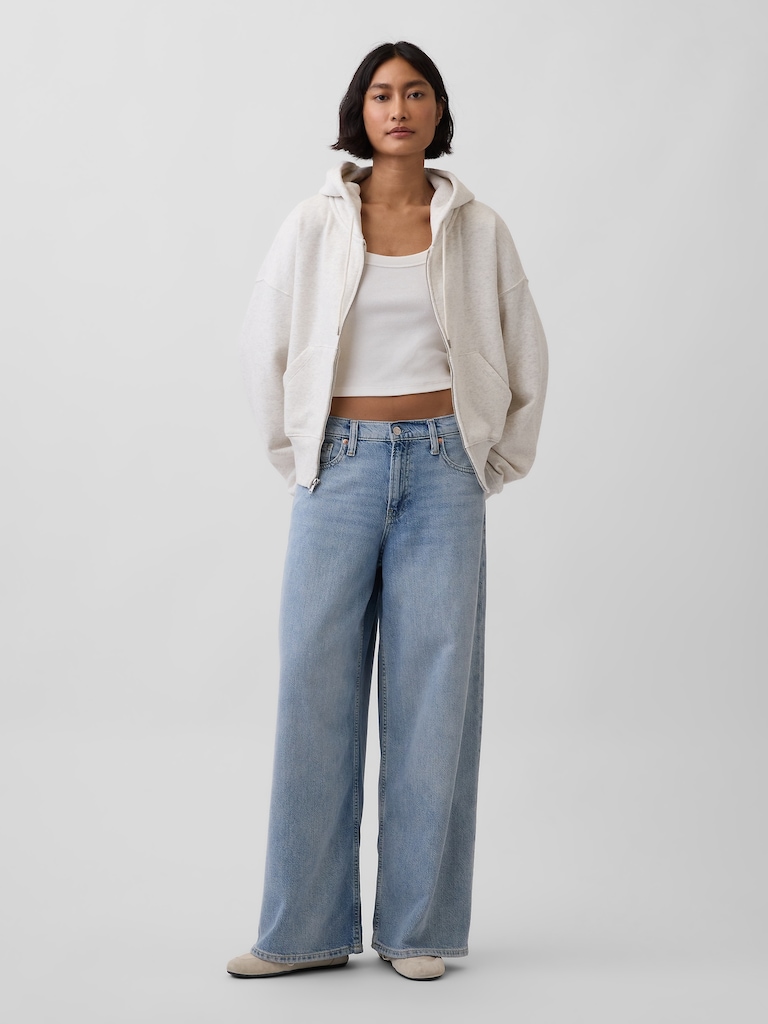 VintageSoft Wedge Zip Hoodie