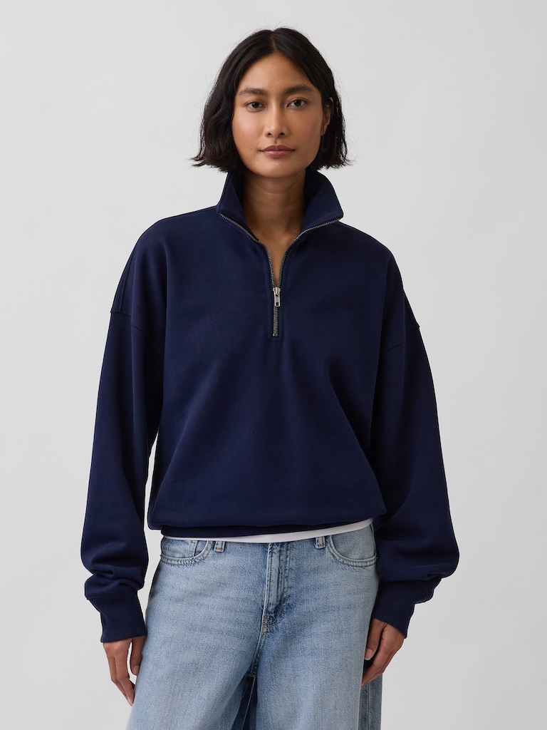 Adult Heavyweight Oversized Quarter-Zip Pullover