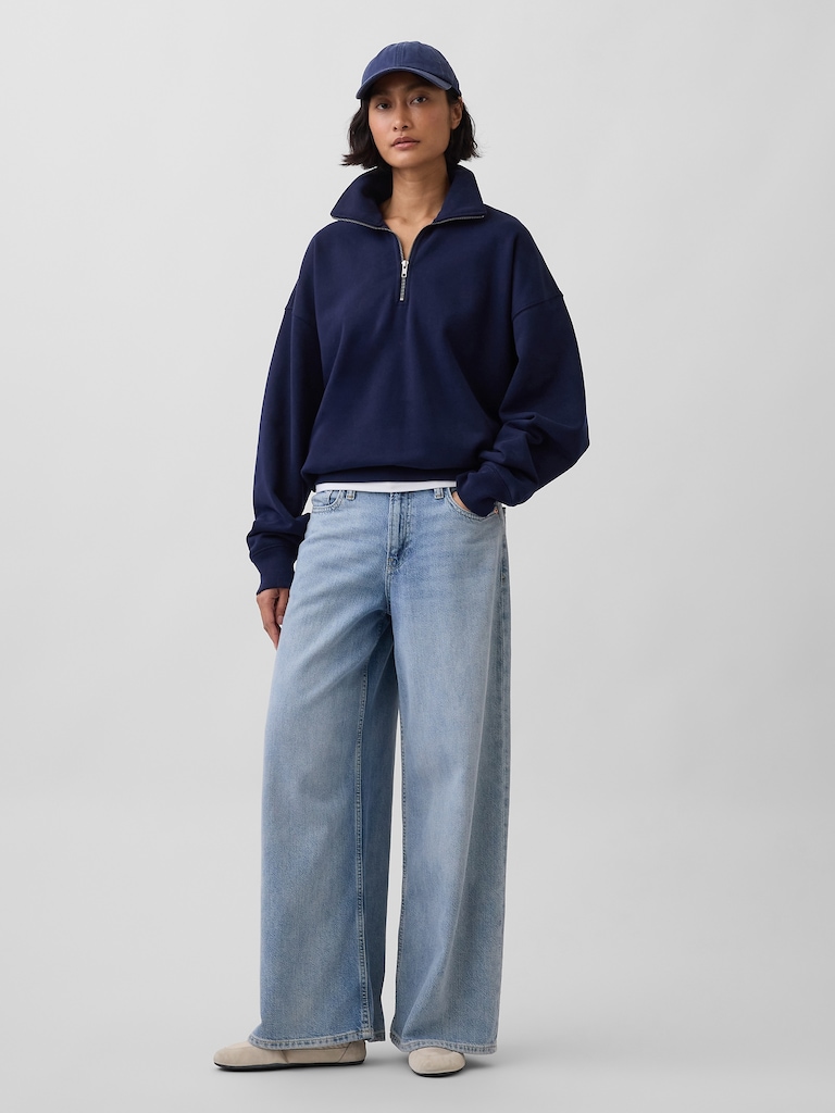 Adult Heavyweight Oversized Quarter-Zip Pullover