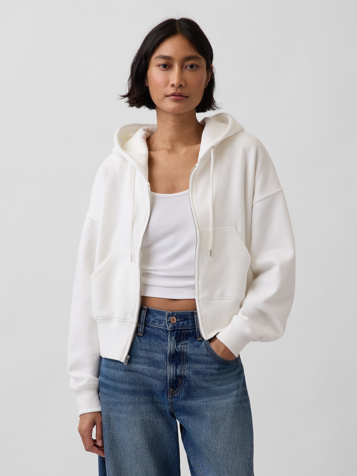 VintageSoft Wedge Zip Hoodie