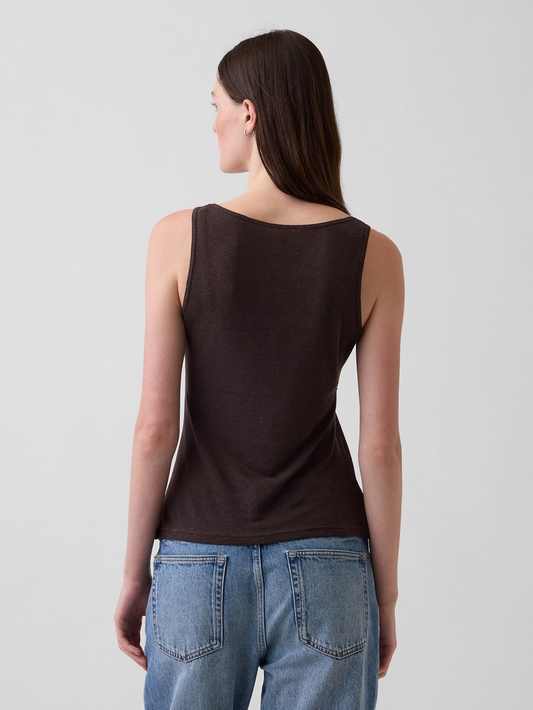 Linen-Blend Tank Top