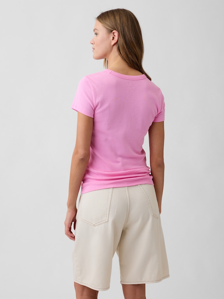 Modern Ribbed Crewneck T-Shirt