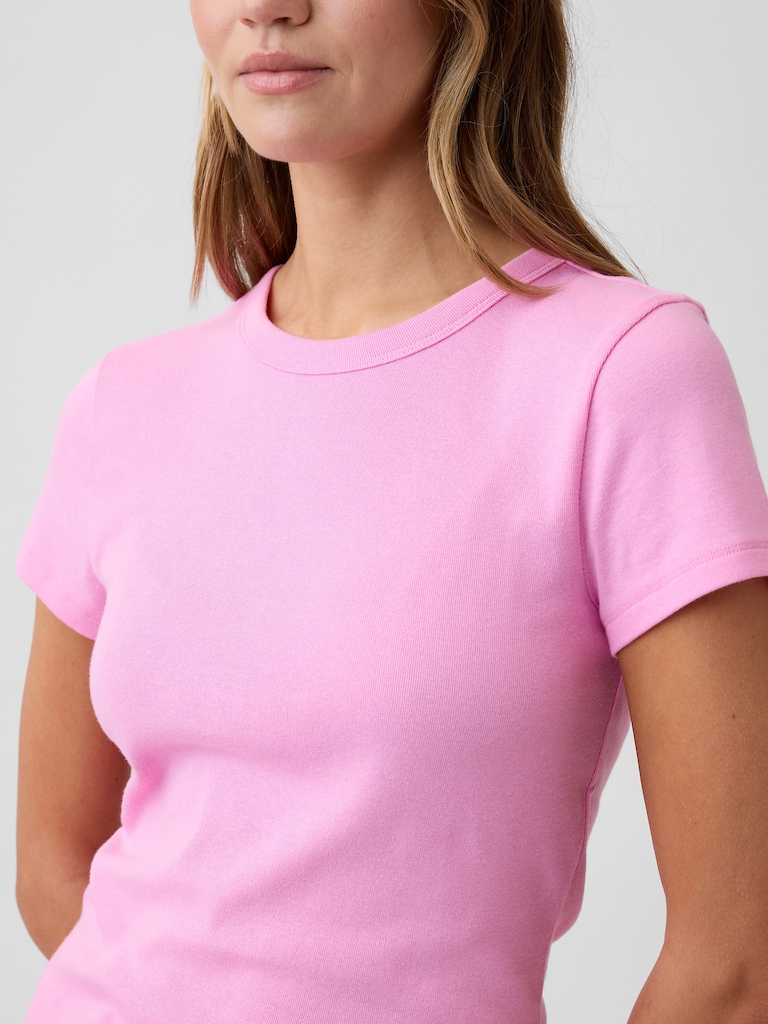 Modern Ribbed Crewneck T-Shirt