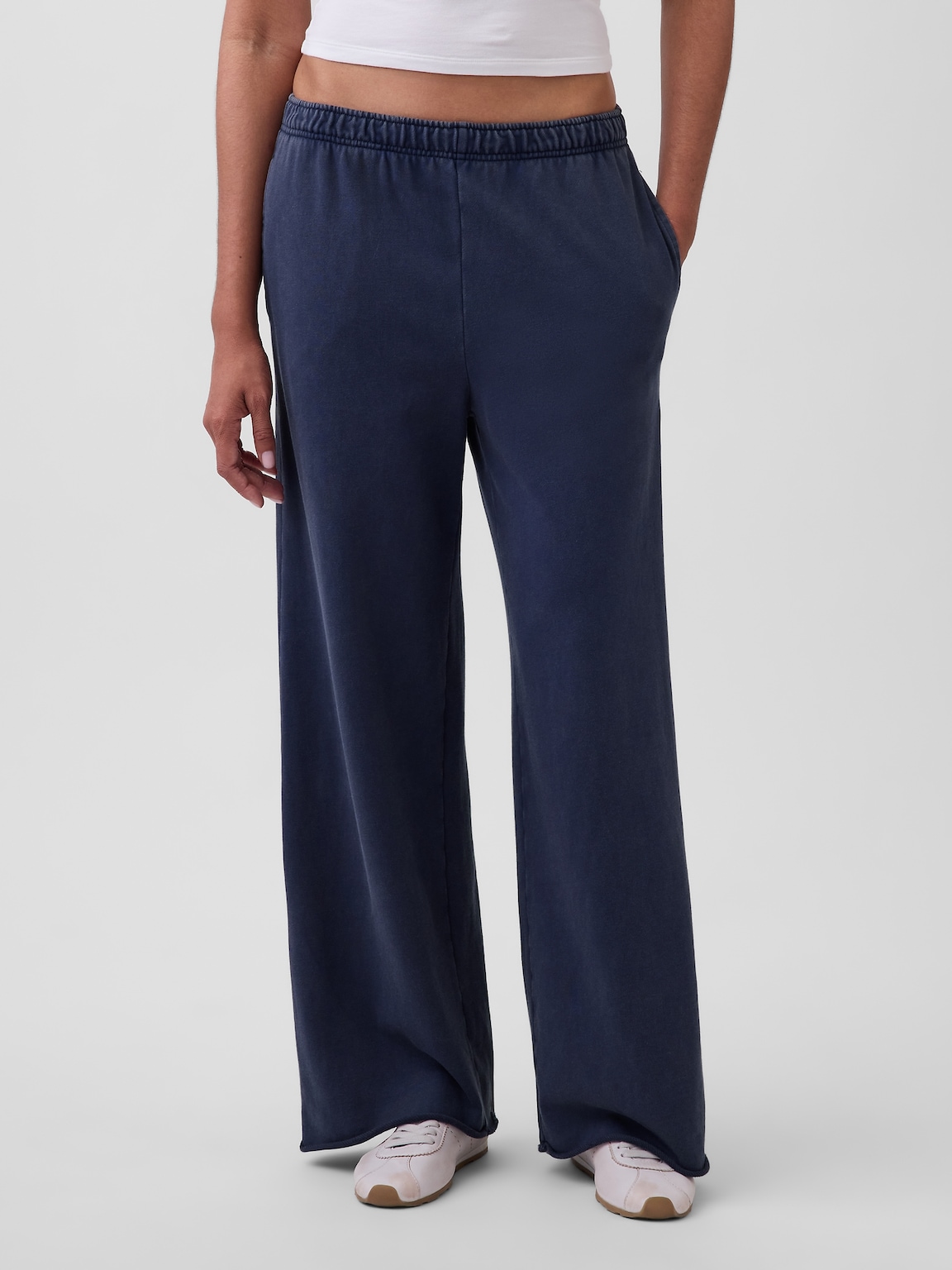 VintageSoft Terry Wide-Leg Sweatpants