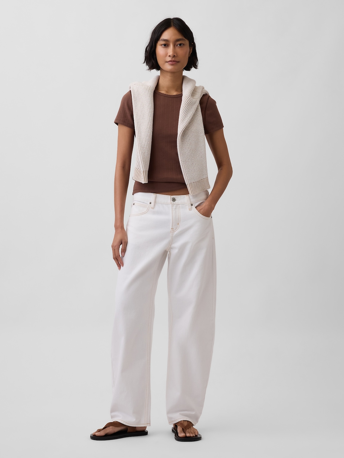 Pointelle Crewneck T-Shirt