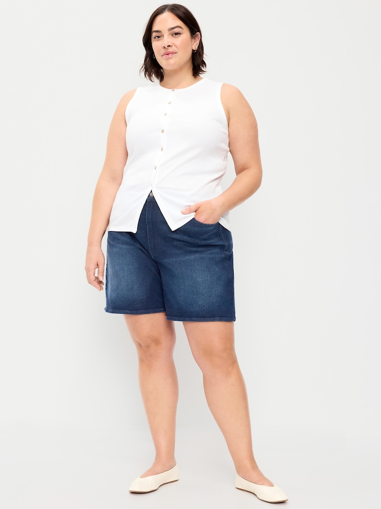 High-Waisted Wow Jean Shorts -- 7-inch inseam