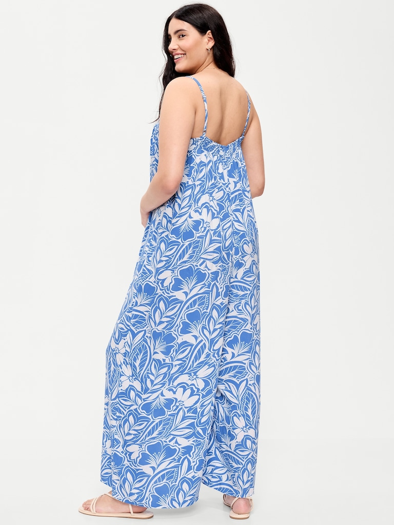 Airy Smocked Jumpsuit