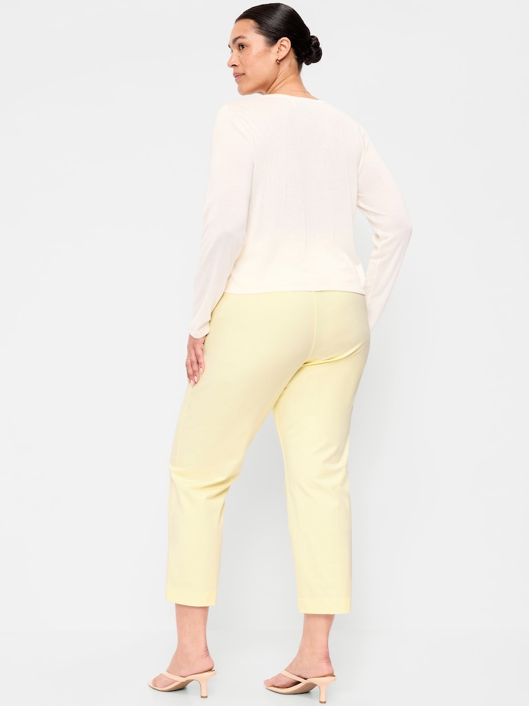 High-Waisted Pixie Straight Pants