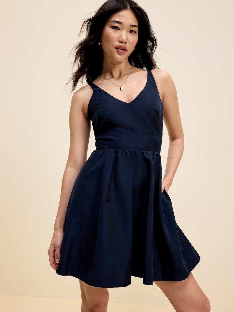 The Occasion by Old Navy Fit & Flare Taffeta Mini Dress