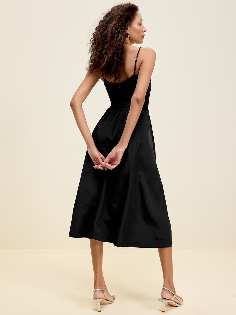 The Occasion by Old Navy Fit & Flare Sleeveless Taffeta Midi Dress