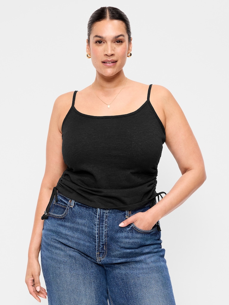 Shirred Side Cami Tank Top