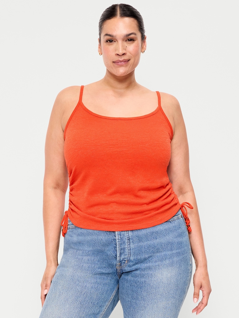 Shirred Side Cami Tank Top