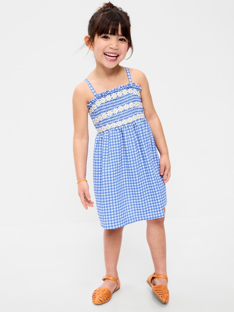 Sleeveless Smocked Dress for Toddler Girls