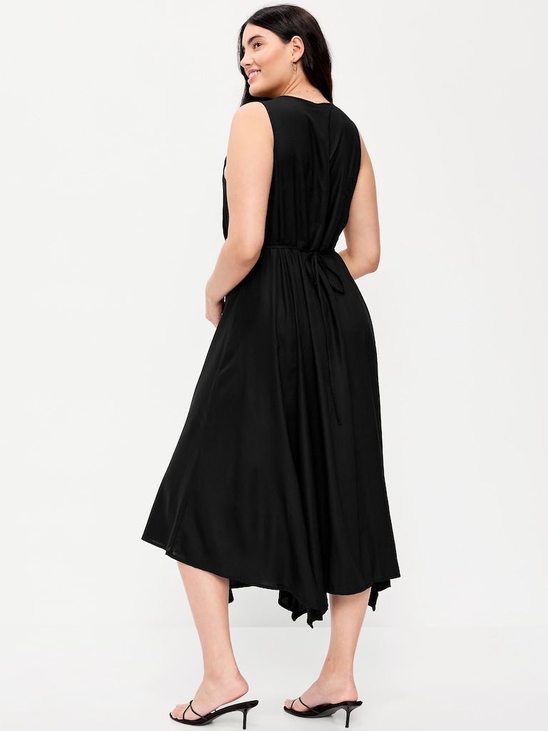 Handkerchief Hem Midi Dress
