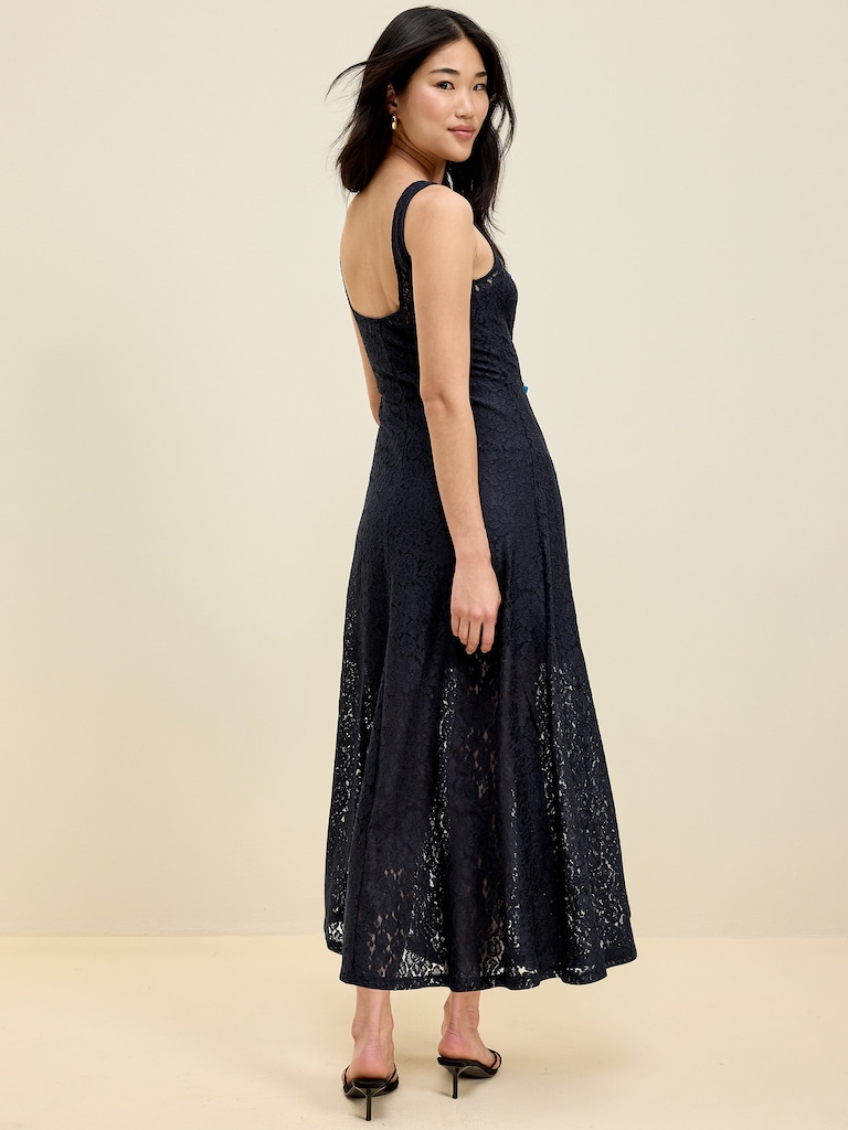 The Occasion by Old Navy Fit & Flare Drop-Waist Lace Maxi Dress