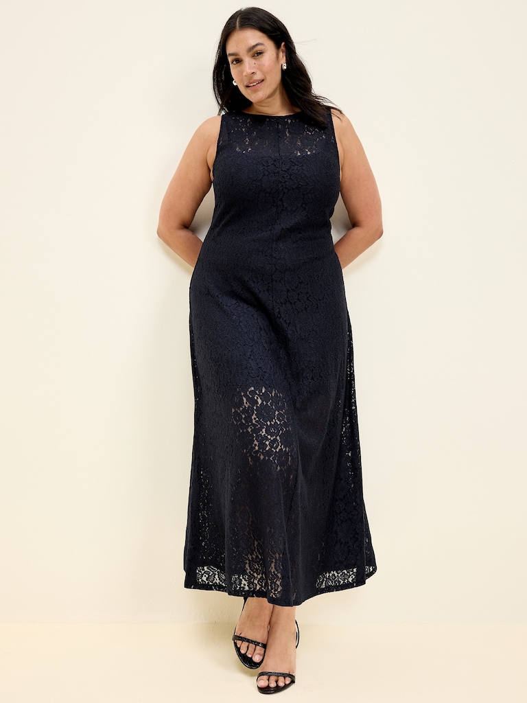 The Occasion by Old Navy Fit & Flare Drop-Waist Lace Maxi Dress