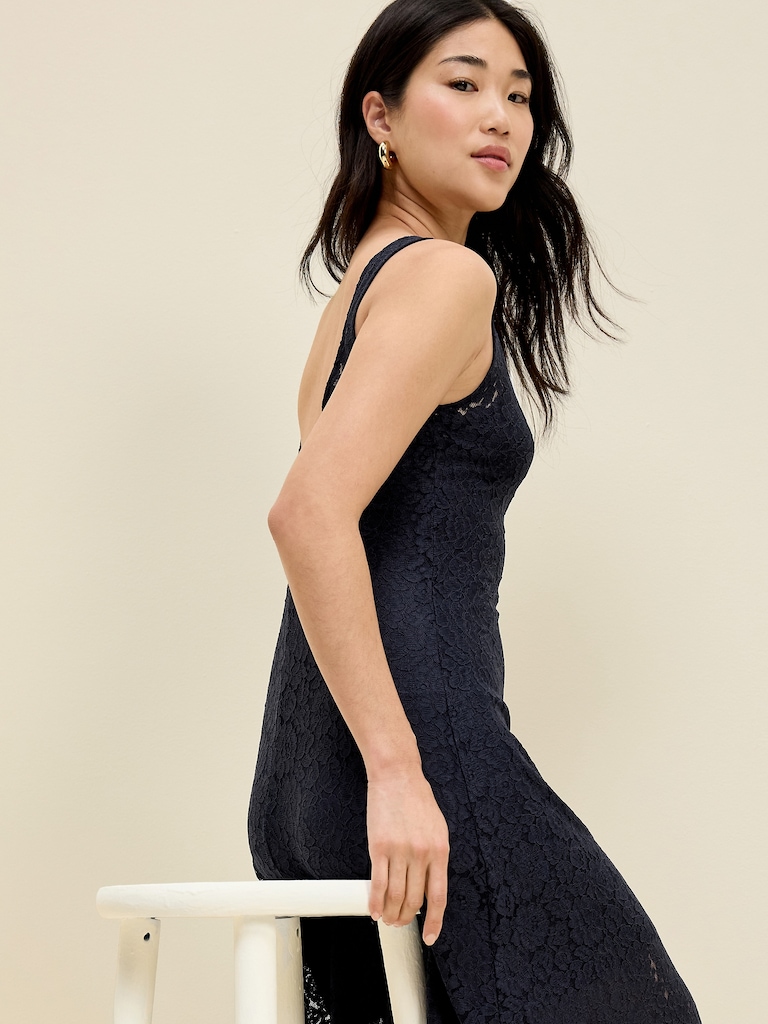 The Occasion by Old Navy Fit & Flare Drop-Waist Lace Maxi Dress