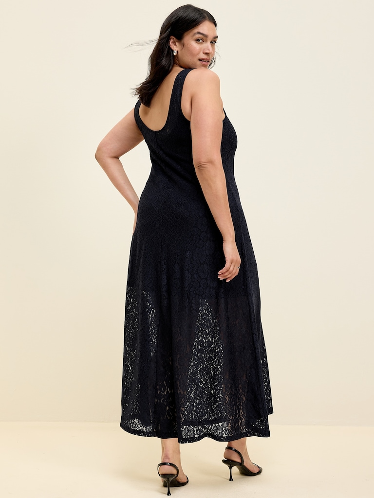 The Occasion by Old Navy Fit & Flare Drop-Waist Lace Maxi Dress