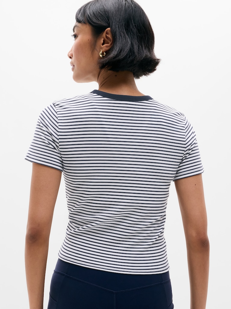 Signature Rib Crop Tee