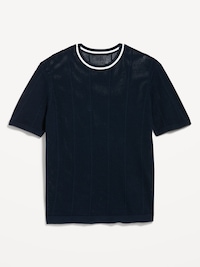 Relaxed Mesh-Knit T-Shirt